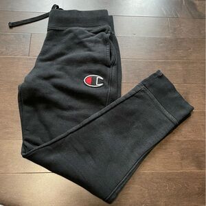 Champion Black Jogger Sweatpants Size Small